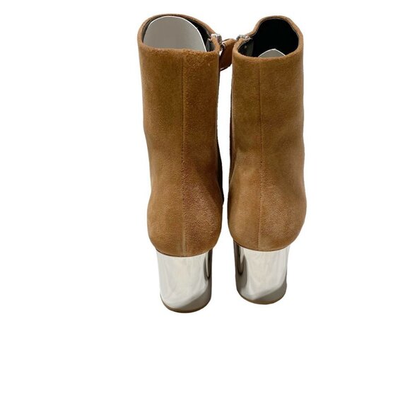 PROENZA Schouler Curved Heel Ankle Boots Suede Tan - Picture 6 of 7